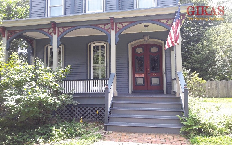 Exterior Painting on this Victorian Home in Bloomfield